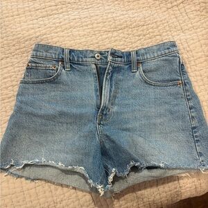 Abercrombie & Fitch Blue Jean Shorts Distressed Cut-Off Style